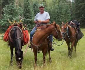 Jim packing out bull